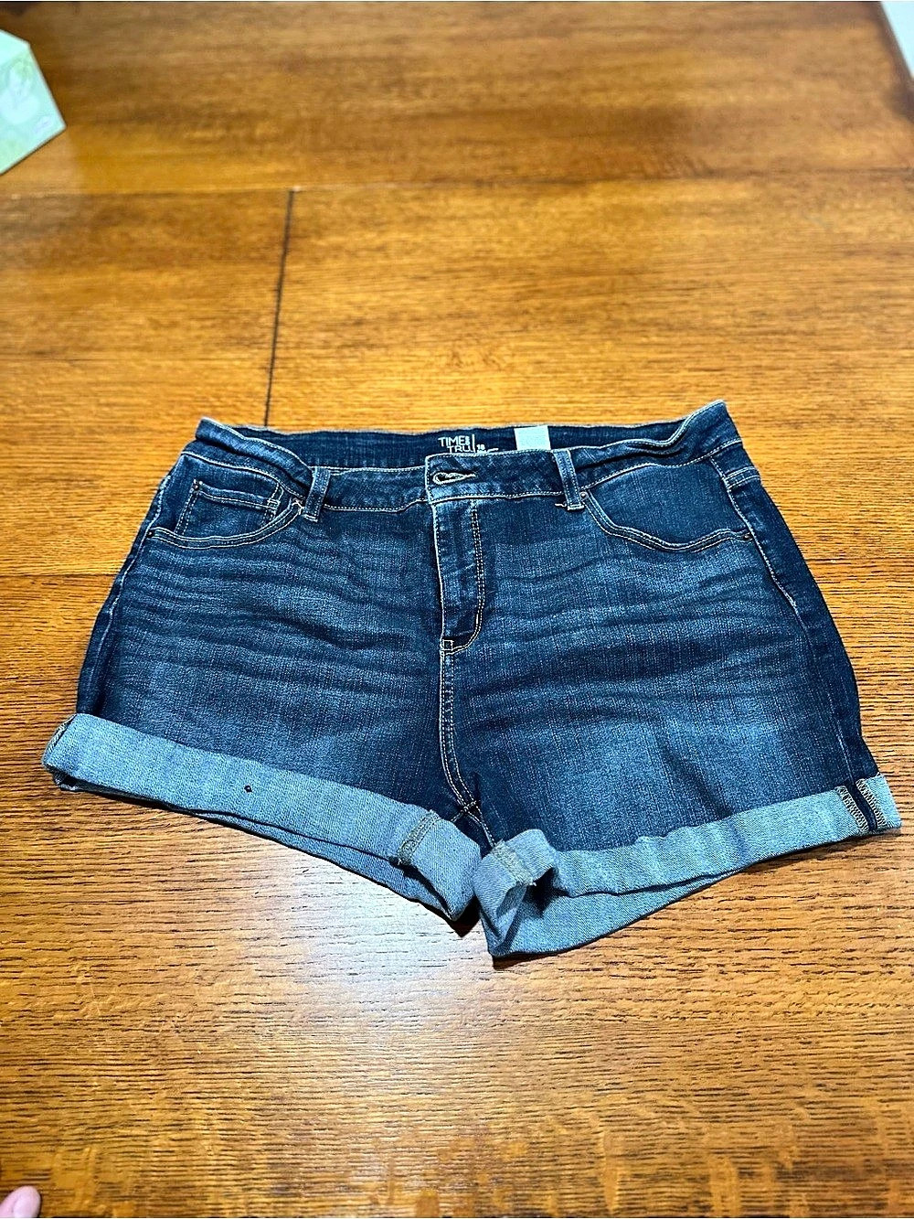 Time and Tru Women's Denim Jean Shorts in Blue